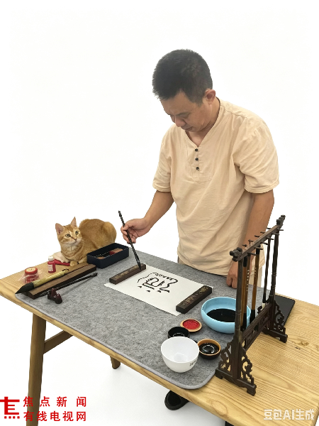 笔墨蕴哲思，一字见道通 ——医易专家沈广东阳明古镇悟“道通者达”